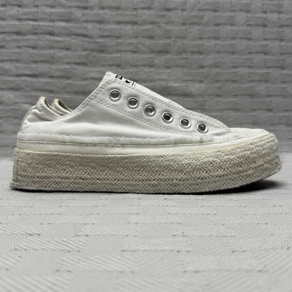 Converse All Star Shoes Womens Size 7 White Platform 567686C